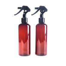 8oz Amber Pet Cosmo Round Bottle W / Trigger Sprayer (EF-T010250)